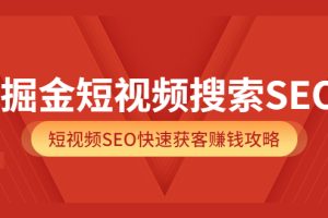 (3513期)掘金短视频搜索SEO,短视频SEO快速获客赚钱攻略