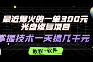 （2489期）最近爆火的一单300元光盘修复项目，掌握技术一天搞几千元【教程+软件】