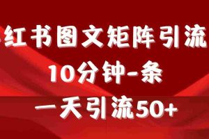 （9538期）《小红书图文矩阵引流法》 10分钟-条 ，一天引流50+