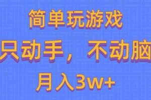 （10516期）简单玩游戏月入3w+,0成本，一键分发，多平台矩阵（500G游戏资源）